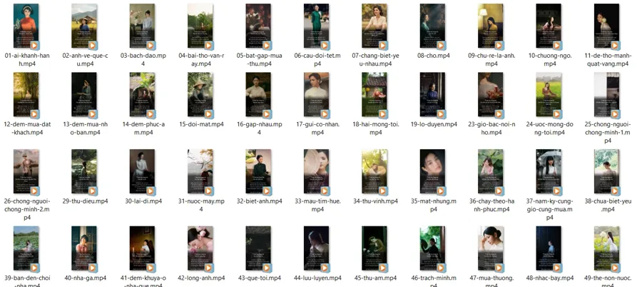 Thư mục 115 video Nói Hay Cùng Hà do Hà làm bằng AI